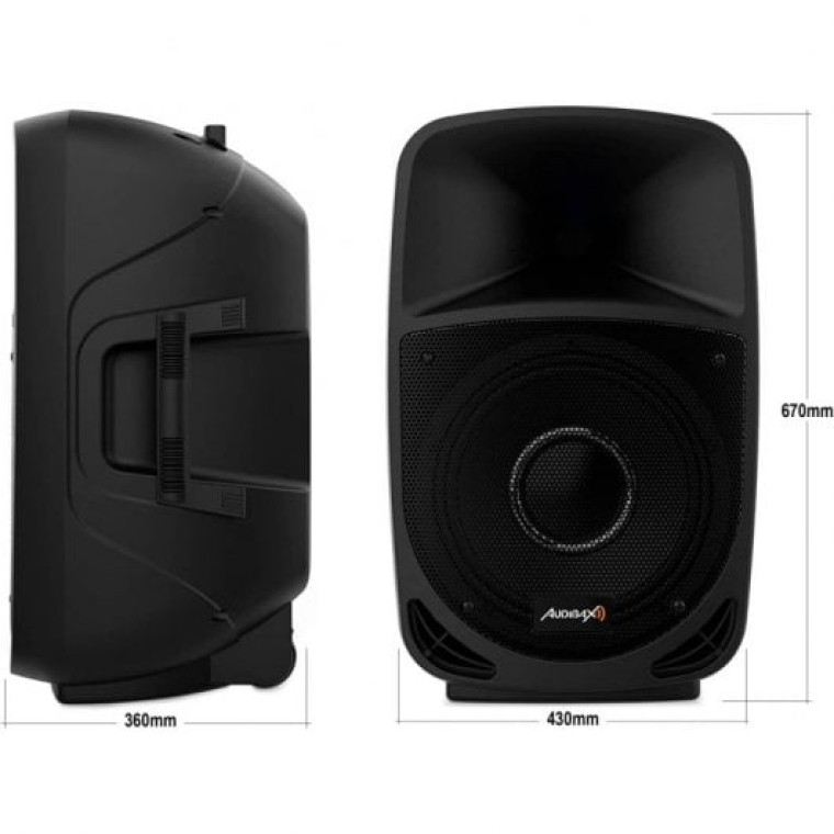 Audibax Vegas 15 Altavoz Profesional Bluetooth con Motor de Compresión y Efectos LED 15" 300W Negro