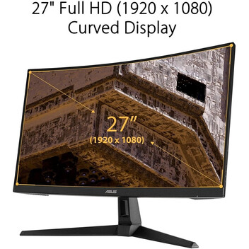 Asus TUF Gaming VG27VH1B 27" LED FullHD 165Hz FreeSync Premium Curva Asus TUF Gaming VG27VH1B 27" LED FullHD 165Hz FreeSync Premium Curva