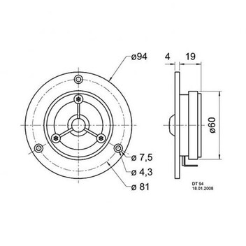 Visaton VS-DT94/8 Altavoz Hifi para Agudos 20mm Visaton VS-DT94/8 Altavoz Hifi para Agudos 20mm