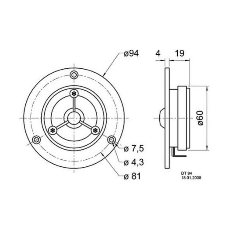 Visaton VS-DT94/8 Altavoz Hifi para Agudos 20mm