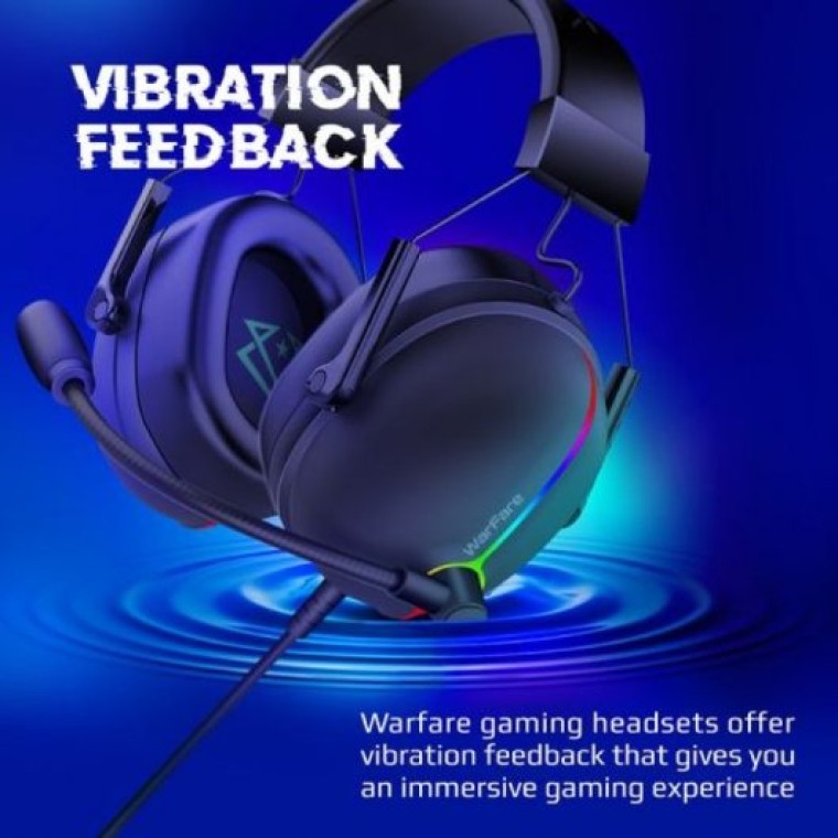 Auricular Headset Vertux Warfare Auriculares Gaming 7.1 Cancelación de Ruido Retroalimentación Hápti