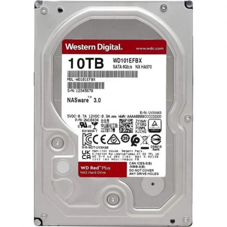 WD Red Plus 3.5" 10TB NAS SATA 3 Refurbished