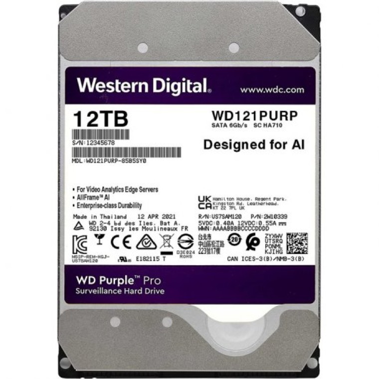 WD Purple Pro 3.5" 12TB SATA 3