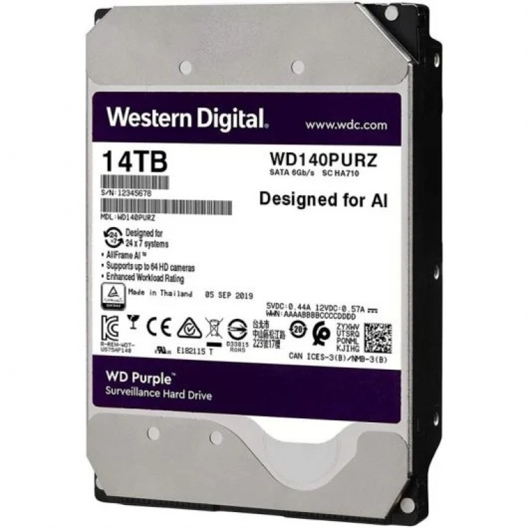 WD Purple 3.5" 14TB SATA 3