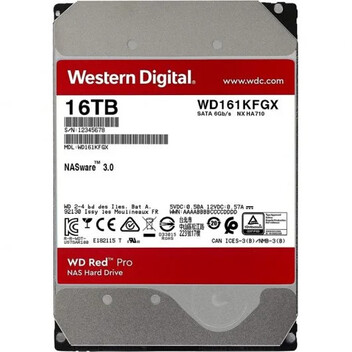WD Red Pro 3.5" 16TB NAS SATA 3 WD Red Pro 3.5" 16TB NAS SATA 3