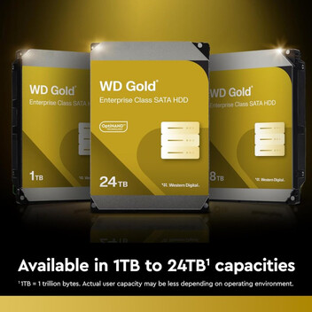 Disco Duro Western Digital 20TB HDD 7200rpm 291MiB/s Gold WD203KRYZ + Fiabilidad Profesional