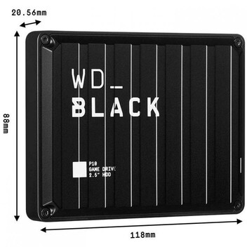 Disco Duro WD Black P10 Game Drive 2.5" 2TB USB 3.2
