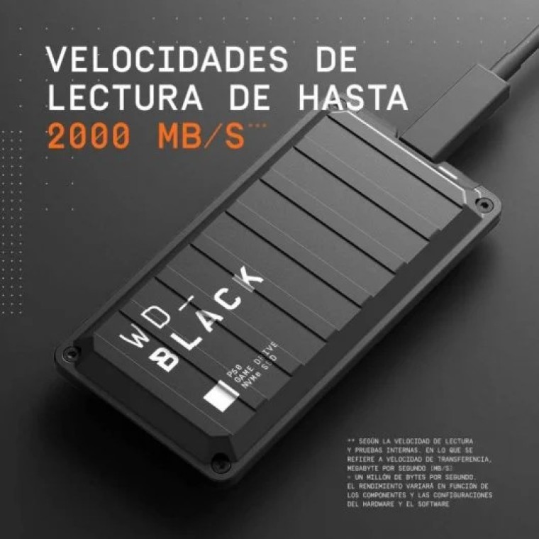 WD Black P50 Game Drive SSD Externo 4TB USB-C 3.1