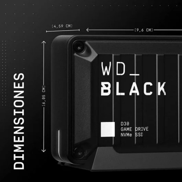 WD Black D30 Game Drive 2TB USB-C para Xbox Series/PlayStation 5