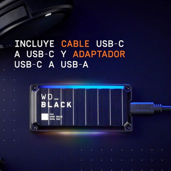 Disco Duro WD BLACK P40 SSD Portátil 500GB USB-C Negro Disco Duro WD BLACK P40 SSD Portátil 500GB USB-C Negro