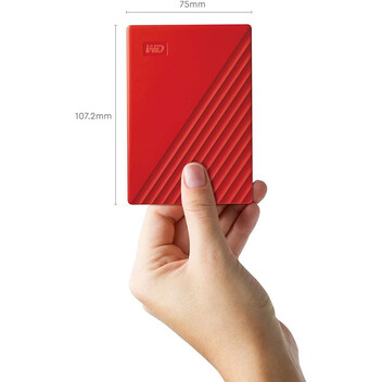 WD My Passport 4TB 2.5" USB 3.1 Rojo