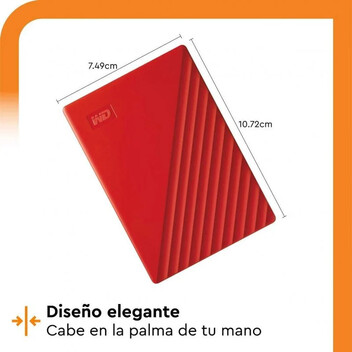 WD My Passport 2TB USB 3.1 Rojo WD My Passport 2TB USB 3.1 Rojo