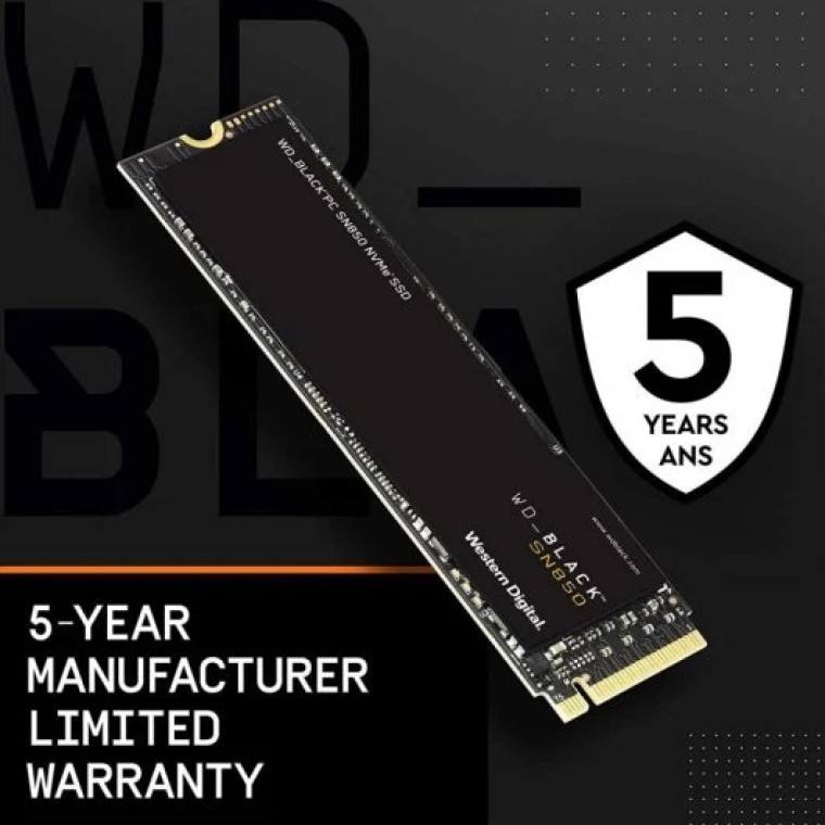 WD Black SN850 1TB SSD NVMe M.2 PCIe 4.0 sin Disipador Térmico