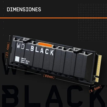 WD Black SN850 1TB SSD NVMe M.2 PCIe 4.0 con Disipador Térmico WD Black SN850 1TB SSD NVMe M.2 PCIe 4.0 con Disipador Térmico