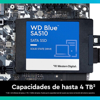 Disco Duro WD Blue SA510 2.5" 2TB SSD SATA 3 Disco Duro WD Blue SA510 2.5" 2TB SSD SATA 3