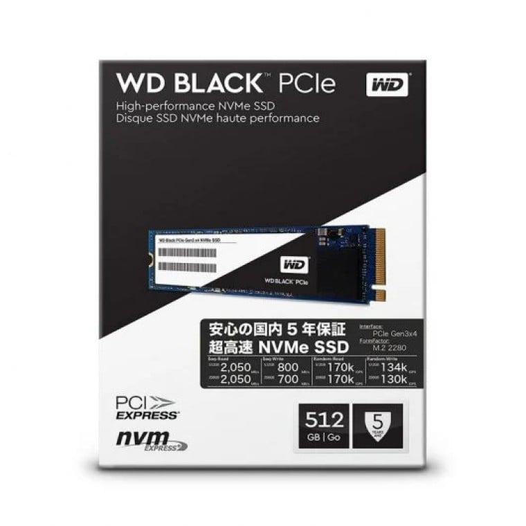 Western Digital Black PCIe Gen3 SSD M.2 512GB