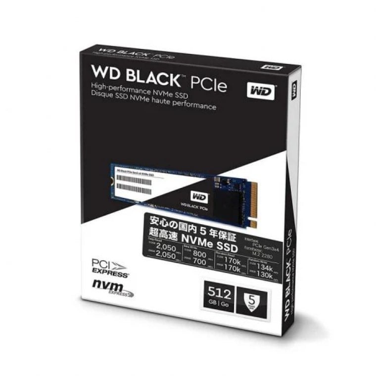 Western Digital Black PCIe Gen3 SSD M.2 512GB