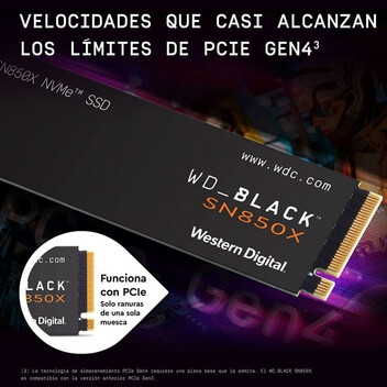 Disco Duro WD Black SN850X 8TB Disco SSD 7200MB/S NVMe PCIe 4.0 M.2 Gen4