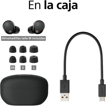 Sony WF-1000XM5 Auriculares Inalámbricos con Cancelación de Ruido Negro Sony WF-1000XM5 Auriculares Inalámbricos con Cancelación de Ruido Negro