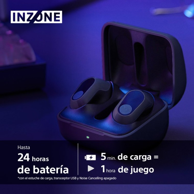 Sony Inzone Buds Auriculares Inalámbricos con Cancelación de Ruido Negros