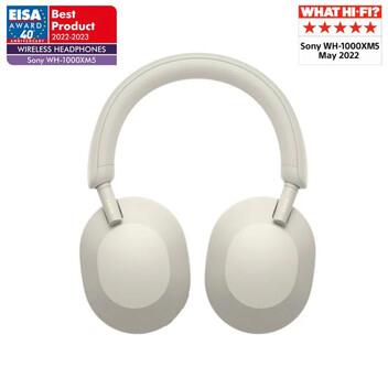 Sony WH1000XM5S.CE7 Auriculares Inalámbricos con Cancelación de Ruido Plata
