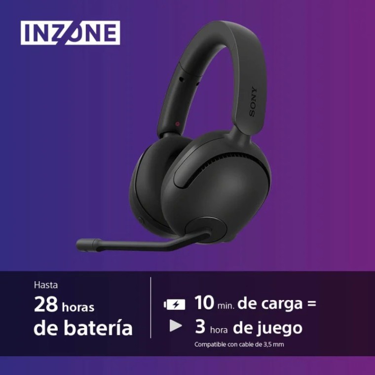 Sony Inzone H5 Auriculares Inalámbricos Gaming Negros