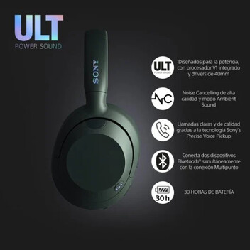 Sony ULT WEAR Auriculares Inalámbricos con Cancelación de Ruido Forest Grey Sony ULT WEAR Auriculares Inalámbricos con Cancelación de Ruido Forest Grey
