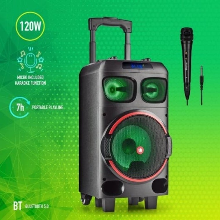 NGS Wild Dub Zero Altavoz Portátil de 120W Bluetooth y True Wireless Subwoofer 8"