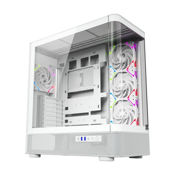 Torre PC Torre XYZ Quantum Doble Cristal Curvo 4xVortex A-RGB ATX/420mm Líquida USB-C Negro/Blanco