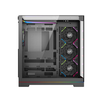 Torre PC Caja Gaming XYZ Tesseract 4 Ventiladores A-RGB/3 Vidrios Templados/ATX/Panel Ultra Panorámi