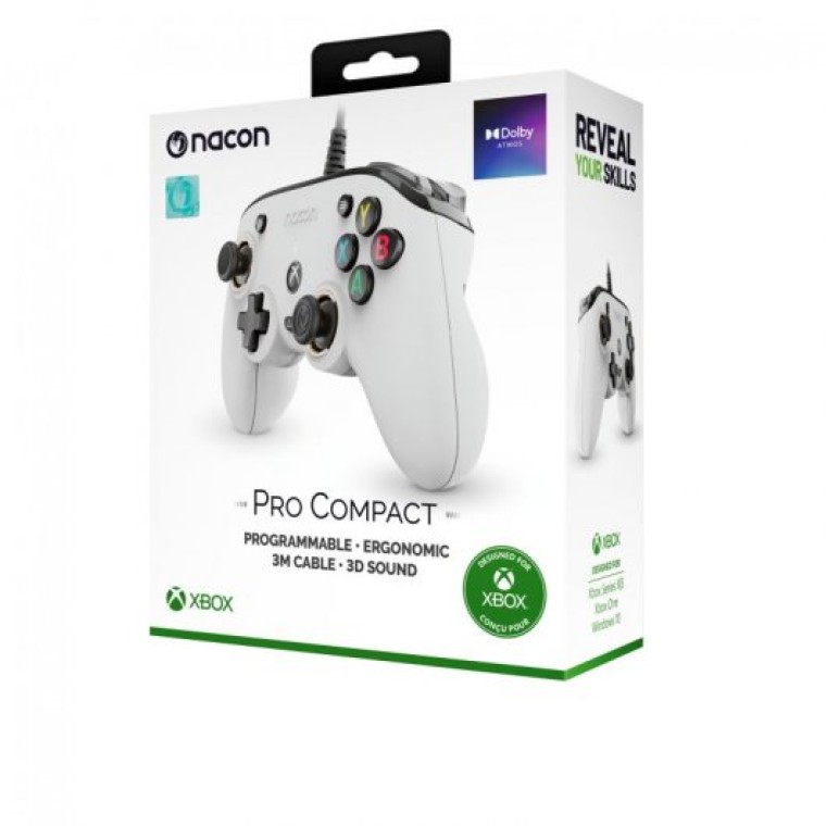 Nacon Pro Compact Controller Xbox Series/Xbox/PC Blanco