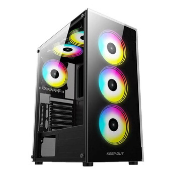 Torre PC Caja Gaming Keep Out XC-210 Glass ARGB ATX/Micro ATX/ITX Vidrio Templado Negra Torre PC Caja Gaming Keep Out XC-210 Glass ARGB ATX/Micro ATX/ITX Vidrio Templado Negra