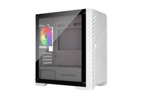 Torre PC Caja PC Gaming Keep Out XC-220 Glass Micro-ATX ARGB Blanco Vidrio Templado