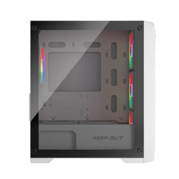 Torre PC Caja PC Gaming Keep Out XC-220 Glass Micro-ATX ARGB Blanco Vidrio Templado Torre PC Caja PC Gaming Keep Out XC-220 Glass Micro-ATX ARGB Blanco Vidrio Templado