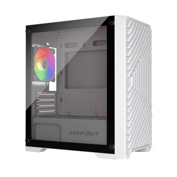 Torre PC Caja PC Gaming Keep Out XC-220 Glass Micro-ATX ARGB Blanco Vidrio Templado Torre PC Caja PC Gaming Keep Out XC-220 Glass Micro-ATX ARGB Blanco Vidrio Templado