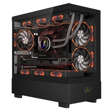 Torre PC Torre Keep Out XC-301 Glass Negro ARGB Micro ATX/ITX Vidrio templado Ventilador 420mm GPU Torre PC Torre Keep Out XC-301 Glass Negro ARGB Micro ATX/ITX Vidrio templado Ventilador 420mm GPU