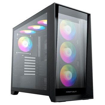 Torre PC Caja PC Gaming Keep Out XC-911PROXL+ Cristal Templado ARGB E-ATX/ATX/Micro-ATX/ITX Negra