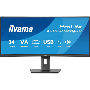 Monitor iiyama ProLite XCB3494WQSU-B1 34" VA CURVO UWQHD 120Hz USB-A Altavoces Altura Ajustable