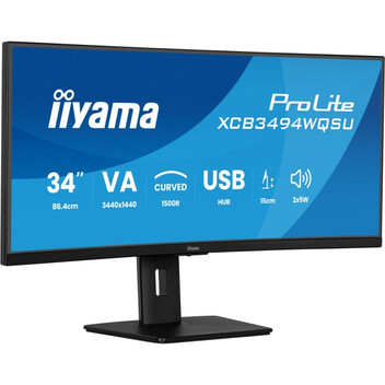 Monitor iiyama ProLite XCB3494WQSU-B1 34" VA CURVO UWQHD 120Hz USB-A Altavoces Altura Ajustable