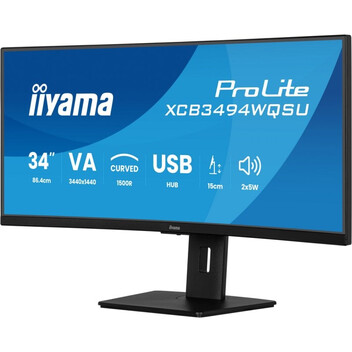 Monitor iiyama ProLite XCB3494WQSU-B1 34" VA CURVO UWQHD 120Hz USB-A Altavoces Altura Ajustable