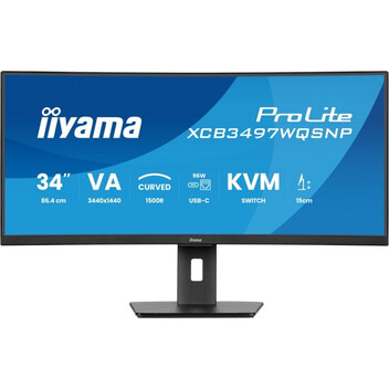 Monitor iiyama ProLite XCB3497WQSNP-B1 34" VA CURVO UWQHD 120Hz USB-C DOCK 96W Altavoces Altura Ajus Monitor iiyama ProLite XCB3497WQSNP-B1 34" VA CURVO UWQHD 120Hz USB-C DOCK 96W Altavoces Altura Ajus