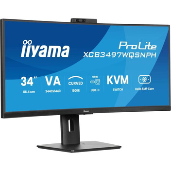 Monitor iiyama ProLite XCB3497WQSNPH-B1 34" VA UltraWide QHD 120Hz FreeSync Premium Curvo USB-C Webc Monitor iiyama ProLite XCB3497WQSNPH-B1 34" VA UltraWide QHD 120Hz FreeSync Premium Curvo USB-C Webc