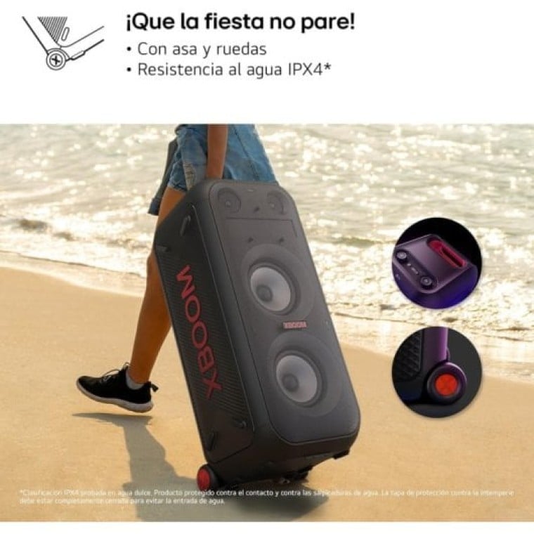 LG XBOOM XL9T La Bestia Altavoz Inalámbrico con Funciones DJ y Karaoke Iluminación LED