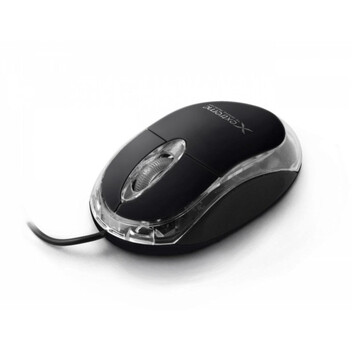Ratón Titanium TITANUM XM102K USB 1000 DPI Negro Transparente Ambidiestro