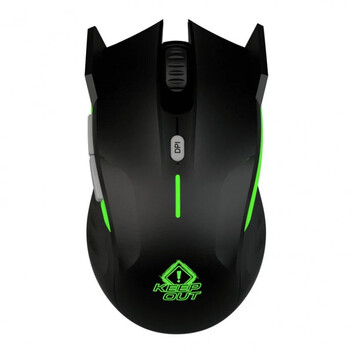 Keep Out XPoseidon Ratón Gaming 4000DPI Negro/Verde