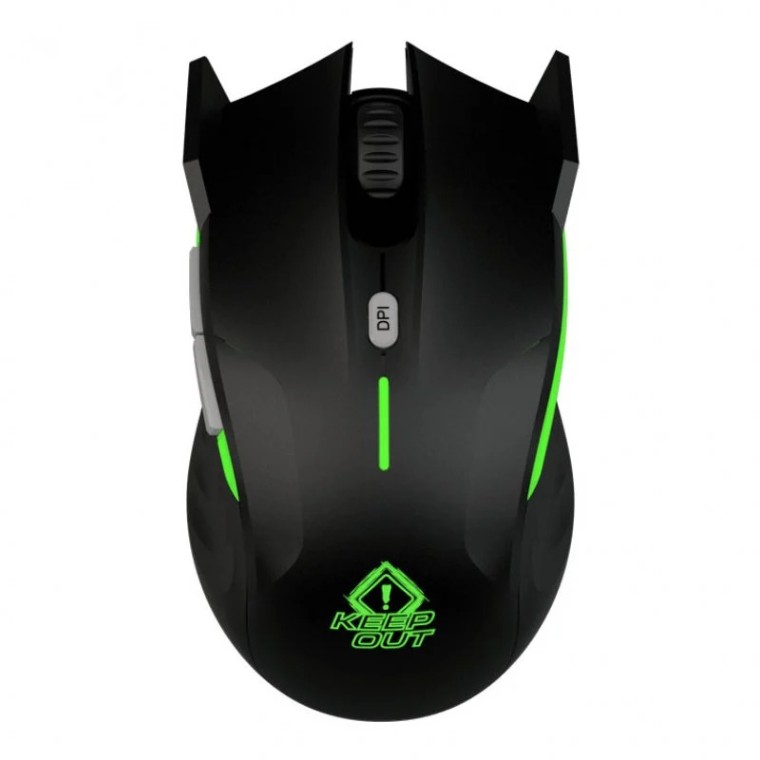 Keep Out XPoseidon Ratón Gaming 4000DPI Negro/Verde