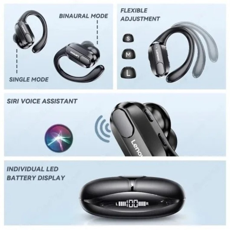 Lenovo XT80 TWS Auriculares Inalámbricos Bluetooth Negro