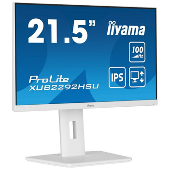 Monitor iiyama ProLite XUB2292HSU-W6 21.5" IPS FullHD 100Hz USB-A Altavoces Altura Ajustable