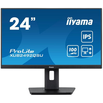Monitor iiyama ProLite XUB2492QSU-B1 23.8" IPS QHD 100Hz Altura Ajustable Altavoces Adaptive Sync