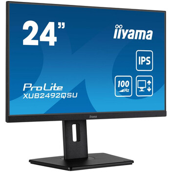 Monitor iiyama ProLite XUB2492QSU-B1 23.8" IPS QHD 100Hz Altura Ajustable Altavoces Adaptive Sync